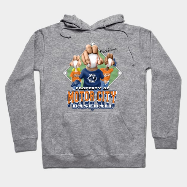 Knucklehead for Motor City Baseball Hoodie by MudgeSportswear